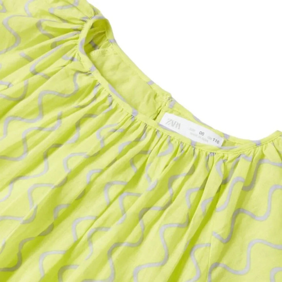 ZARA Kids | Lime Green | SCALLOPED DRESS - Picture 4 of 5